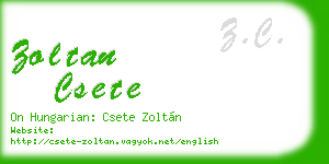 zoltan csete business card