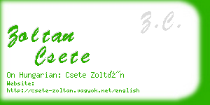 zoltan csete business card